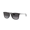 Ray-Ban RB4221 Square Sunglasses, Rubber Black/Grey Gradient, 50 mm