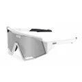 Koo Spectro Mirror Lens Cycling Sunglasses, White/Super