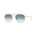 Ray-Ban Rb3648 The Marshal Square Sunglasses, Gold/Clear Gradient Blue, 51 mm