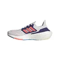 adidas Women's Ultraboost 22 Running Shoe, Crystal White/Turbo/Legacy Indigo, 6.5 US