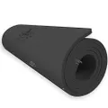 Hatha Yoga Extra Thick TPE Yoga Mat - 72"x 32" Thickness 1/2 Inch -Eco Friendly SGS Certified - With High Density Anti-Tear Exercise Bolster For Home Gym Travel & Floor Outside (Black)…