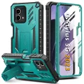FNTCASE for Motorola Moto G-Stylus-5G 2023 Case: Shockproof Military Grade Protective Phone Cover with Kickstand - Rugged Hybrid Matte Textured Dual Layer Full Protection - 6.8 Inch Pinegreen