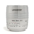 Lensbaby Velvet 56SE 56mm F1.6 Nikon F mount Silver lens