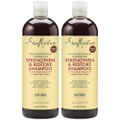 SheaMoisture Jamaican Black Castor Oil Strengthen & Restore Shampoo, Shea Butter, Peppermint & Apple Cider Vinegar, Sulfate Free, Chemically Processed Hair, Family Size (2 Pack -16 Fl Oz Ea)
