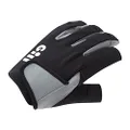 Gill Deckhand Sailing Gloves - Long Fingers with Exposed Finger and Thumb - 50+ UV Sun Protection & Water Repellent - Black