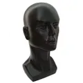 Mannequin Head Male Face Model Display Stand for Wigs Hat Glasses Mask Headphone (Black)