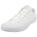 Converse Unisex Chuck Taylor All Star Ox Low Top Classic White Leather Sneakers - 8.5 B(M) US Women / 6.5 D(M) US Men