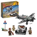 LEGO® Indiana Jones™ Fighter Plane Chase 77012 Building Toy Set for Ages 8+; With Car and Plane Buildable Toys and 3 Minifigures (387 Pieces)