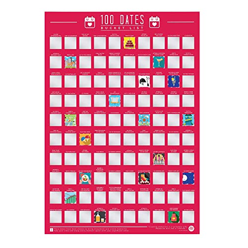 100 Dates Bucket List Scratch Poster