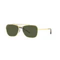 Ray-Ban Rb3636 New Caravan Square Sunglasses, Legend Gold/Green, 55 mm