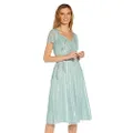 Adrianna Papell Women's Beaded Midi Dress, Aqua Dust, 4