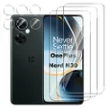 Suttkue for OnePlus Nord N30 5G Screen Protector with Camera Lens Protector, 9H Hardness Anti-Scratch Tempered Glass flim, Case Friendly, Anti-Scratch (3+3 PACK)