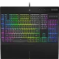 Corsair K55 RGB Pro XT Gaming Keyboard (Qwerty US, Dynamic RGB lighting per key, Macro keys, IP42 dust and water resistant, detachable wrist rest, meadia & volume allow)