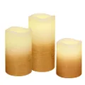 LumaBase 26303 Battery Operated LED Wax Candles, Rose Gold and White