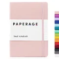 PAPERAGE Lined Journal Notebook, (Blush), 160 Pages, Medium 5.7 inches x 8 inches - 100 GSM Thick Paper, Hardcover