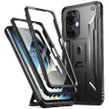 Poetic Revolution Case for OnePlus Nord N30 5G, [20FT Mil-Grade Drop Tested], Full-Body Rugged Dual-Layer Shockproof Protective Cover with Kickstand and Built-in-Screen Protector, Black