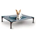 K&H Pet Products Original Pet Cot Elevated Dog Bed Gray/Black Mesh Medium 25 X 32 X 7 Inches