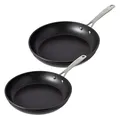 KUHN RIKON Easy Pro Oven-Safe Non-Stick Induction Frying Pan, Set of 2, 8 inch/20 cm and 9.5 inch/24 cm, Black