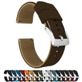 20mm Brown/Khaki - BARTON WATCH BANDS Elite Silicone Watch Bands - Quick Release - Choose Strap Color & Width