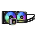 CORSAIR CW-9060039-WW H100i RGB PLATINUM AIO Liquid CPU Cooler, Black, 240mm,RGB Pump + Fans