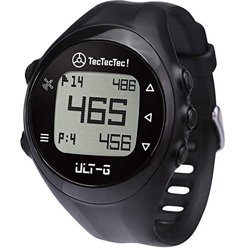 TecTecTec ULT-G Golf GPS Watch – Simple & Easy Distance Watch, No App Required on Course, Front/Back/Middle Distances, 38,000+ Courses Preloaded, Lightweight & Water-Resistant – Black