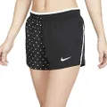 Nike Women's 10K Stars 3" Lined Running Workout Shorts Black/White (Small)