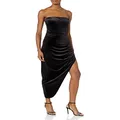 Norma Kamali Women's Strapless Side Drape Gown, Black, Large