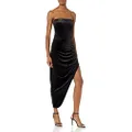 Norma Kamali Women's Strapless Side Drape Gown, Black, Large