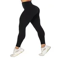Sunzel No Front Seam Workout Leggings for Women High Waisted Gym Yoga Pants Buttery Soft Tummy Control Squat Proof 26", Black, Small