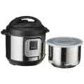 Instant Pot Duo 6 Quart Smart Pressure Cooker with Stainless Steel Inner Pot and Silicone Lid, Grey