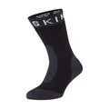 SEALSKINZ Unisex Waterproof Extreme Cold Weather Mid Length Sock, Black/Grey/White, Small