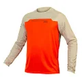 Endura Men's MT500 Burner Long Sleeve MTB Cycling Jersey Paprika, Large