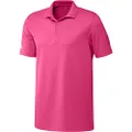 adidas Golf Men's Performance Primegreen Polo Shirt, Pink 1, Large