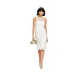 Adrianna Papell Women’s Embroidered Floral Sheath Dress Ivory 2