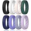 ThunderFit Women's Silicone Wedding Ring - Rubber Wedding Band - 6mm Wide, 2mm Thick
