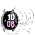 4 Pack Compatible for Samsung Galaxy Watch 5 / Galaxy Watch 4 Screen Protector 40mm Tempered Glass, YMHML Waterproof 9H Hardness Anti- Scratch Film Screen Protector for Galaxy Watch 5/4 Accessories