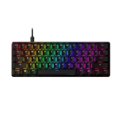HyperX Alloy Origins 60 - Mechanical Gaming Keyboard - Ultra Compact 60% Form Factor - Tactile Aqua Switch - Double Shot PBT Keycaps - RGB LED Backlit - NGENUITY Software Compatible