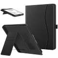Fintie Stand Case for Kindle Scribe (2022 Released) 10.2 Inch - Premium PU Leather Stand Cover Auto Sleep/Wake with Card Slot and Pen Holder, Black