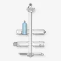 simplehuman adjustable, hanging shower caddy XL handheld-compatible stainless steel + anodized aluminum