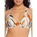 Freya Shell Island - Underwire High Apex Bikini Top Multi UK 34D (US 34D)