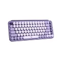 Logitech POP Keys Mechanical Wireless Keyboard with Customisable Emoji Keys (Cosmos Lavender)