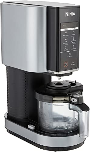 Ninja CREAMi Ice Cream Maker & Frozen Dessert Maker with 3 Tubs, 7 Programs, Makes Ice Cream, Gelato, Sorbet, Smoothie Bowl, Milkshakes and more, Black/Silver, Makes 1.4L of Ice Cream, Ninja NC300