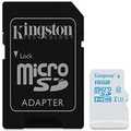 Kingston 16GB MicroSDHC with Adapter for Action Camera UHS-1 U3 (90R/45W)