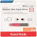 SanDisk SDIX40N-064G-GN6NH iXpand Mini Flash Drive 64GB USB3.0 for iPhone and iPad, Pink, 64GB
