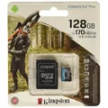 Kingston SDCG3/128GB Canvas Go Plus MicroSD Memory Card with Adapter, 128GB