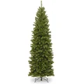 National Tree Company Artificial Slim Christmas Tree, Green, North Valley Spruce, Includes Stand, 9 Feet