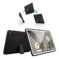Speck Google Pixel Tablet 2023 Case and Stand - Full Back, Thin, Scratch Resistant, Drop Protection & Adjustable Kickstand Works with Charging Speaker Dock Black White StandyShell (150362-D143)