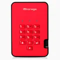 iStorage diskAshur2 HDD 3TB Red - Secure portable hard drive - Password protected, dust and water resistant, portable, military grade hardware encryption USB 3.1 IS-DA2-256-3000-R
