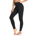 Colorfulkoala Women's Buttery Soft High Waisted Yoga Pants Full-Length Leggings (M, Black)
