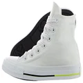 Converse Unisex Chuck Taylor All Star Hi Top Fashion Sneaker Shoe - White/Volt/Black - Mens - 10